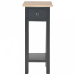 280059 Side Table Black 27x27x65,5 Cm Wood -Garden Home 280059 side table black 27x27x655 cm wood 2