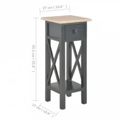 280059 Side Table Black 27x27x65,5 Cm Wood -Garden Home 280059 side table black 27x27x655 cm wood 7