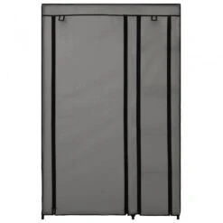 282423 Folding Wardrobe Grey 110x45x175 Cm Fabric -Garden Home 282423 folding wardrobe grey 110x45x175 cm fabric 2