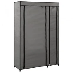 282423 Folding Wardrobe Grey 110x45x175 Cm Fabric