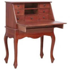 283841 Secretary Desk Brown 78x42x103 Cm Solid Mahogany Wood
