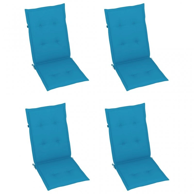 4 Pz Cuscini Per Sedie Da Giardino Blu 120x50x3 Cm 2 4 Pz Cuscini Per Sedie Da Giardino Blu 120x50x3 Cm - immagine 2