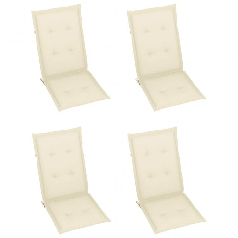 4 Pz Cuscini Per Sedie Da Giardino Crema 120x50x3 Cm 2 4 Pz Cuscini Per Sedie Da Giardino Crema 120x50x3 Cm - immagine 2