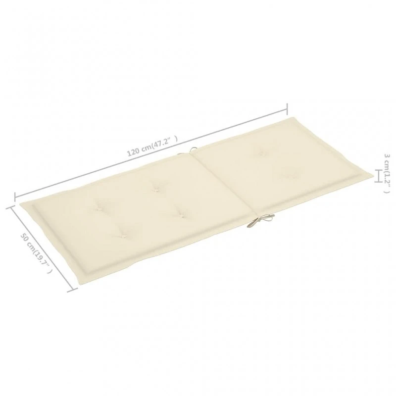 4 Pz Cuscini Per Sedie Da Giardino Crema 120x50x3 Cm 7 4 Pz Cuscini Per Sedie Da Giardino Crema 120x50x3 Cm - immagine 7