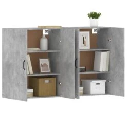 Armadietti A Parete 2 Pz Grigio Cemento In Legno Multistrato 13 Armadietti A Parete 2 Pz Grigio Cemento In Legno Multistrato -Garden Home armadietti a parete 2 pz grigio cemento in legno multistrato 3