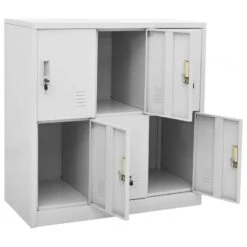 Armadietti Con Chiave 2 Pz Grigio Chiaro 90x45x92,5 Cm Acciaio -Garden Home armadietti con chiave 2 pz grigio chiaro 90x45x925 cm acciaio 5