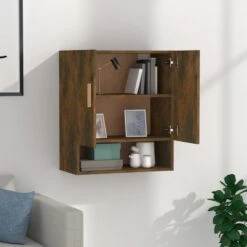 Armadietto A Muro Rovere Fumo 60x31x70 Cm In Legno Multistrato -Garden Home armadietto a muro rovere fumo 60x31x70 cm in legno multistrato 2