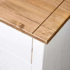 Armadietto Bianco 80x40x73 Cm In Legno Di Pino Modello Panama 11 Armadietto Bianco 80x40x73 Cm In Legno Di Pino Modello Panama -Garden Home armadietto bianco 80x40x73 cm in legno di pino modello panama 4