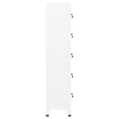 Armadietto Con Serratura Bianco 38x40x180 Cm In Acciaio -Garden Home armadietto con serratura bianco 38x40x180 cm in acciaio 3