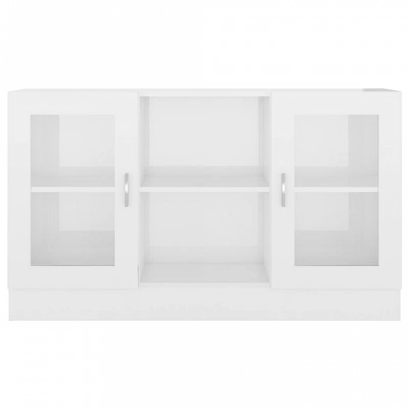 Armadietto Con Vetrina Bianco Lucido 120x30,5x70 Cm Truciolato 6 Armadietto Con Vetrina Bianco Lucido 120x30,5x70 Cm Truciolato - immagine 6