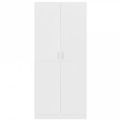 Armadio Bianco 80x52x180 Cm In Legno Multistrato -Garden Home armadio bianco 80x52x180 cm in legno multistrato 5