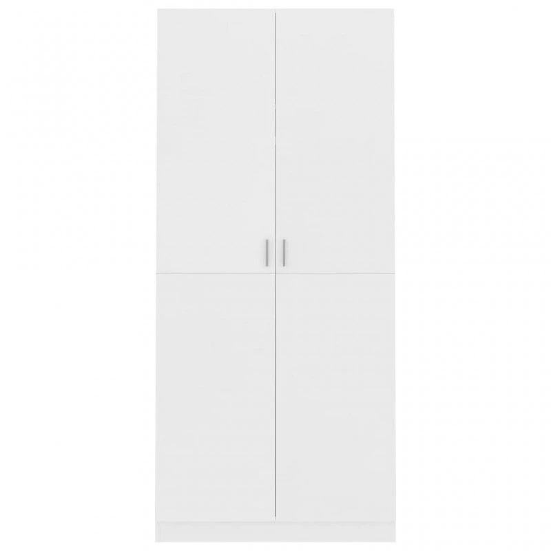 Armadio Bianco 90x52x200 Cm In Truciolato 6 Armadio Bianco 90x52x200 Cm In Truciolato - immagine 6