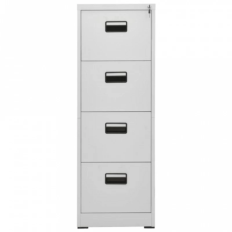 Armadio Classificatore Grigio Chiaro 46x62x133 Cm In Acciaio 4 Armadio Classificatore Grigio Chiaro 46x62x133 Cm In Acciaio - immagine 4