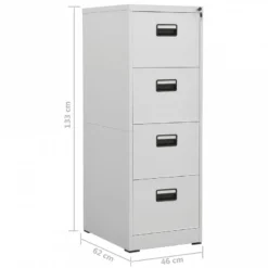 Armadio Classificatore Grigio Chiaro 46x62x133 Cm In Acciaio 19 Armadio Classificatore Grigio Chiaro 46x62x133 Cm In Acciaio -Garden Home armadio classificatore grigio chiaro 46x62x133 cm in acciaio 9