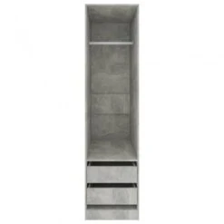 Armadio Con Cassetti Grigio Cemento 50x50x200 Cm In Truciolato -Garden Home armadio con cassetti grigio cemento 50x50x200 cm in truciolato 3