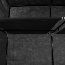 Armadio Con Scomparti E Aste Nero 150x45x175 Cm In Tessuto -Garden Home armadio con scomparti e aste nero 150x45x175 cm in tessuto 6