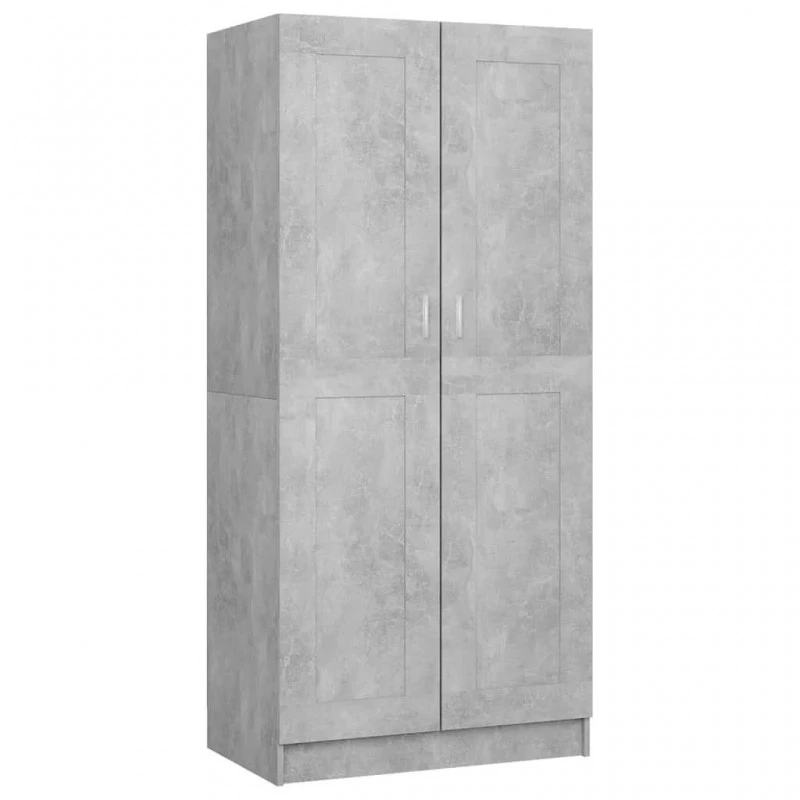 Armadio Grigio Calcestruzzo 82,5x51,5x180 Cm In Truciolato 5 Armadio Grigio Calcestruzzo 82,5x51,5x180 Cm In Truciolato - immagine 5