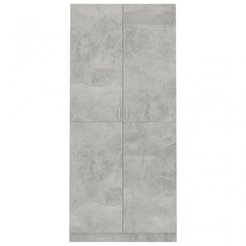 Armadio Grigio Cemento 90x52x200 Cm In Truciolato 6 Armadio Grigio Cemento 90x52x200 Cm In Truciolato - immagine 6