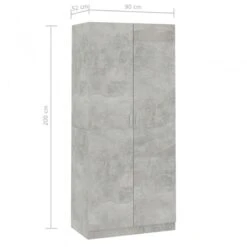 Armadio Grigio Cemento 90x52x200 Cm In Truciolato 15 Armadio Grigio Cemento 90x52x200 Cm In Truciolato -Garden Home armadio grigio cemento 90x52x200 cm in truciolato 7