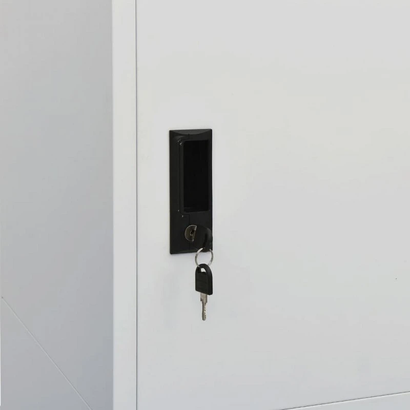 Armadio Grigio Chiaro 80x50x180 Cm In Acciaio 8 Armadio Grigio Chiaro 80x50x180 Cm In Acciaio - immagine 8