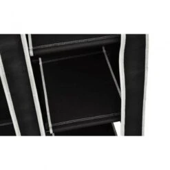 Armadio Guardaroba Pieghevole Nero 110 X 45 X 175 Cm -Garden Home armadio guardaroba pieghevole nero 110 x 45 x 175 cm 5