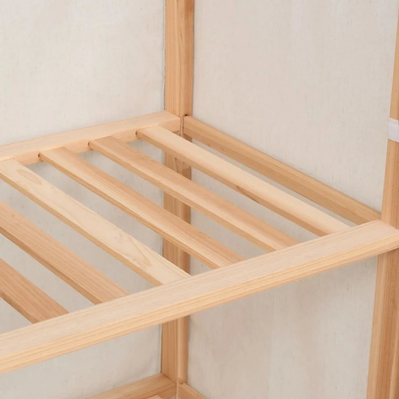 Armadio Per Indumenti A 3 Ripiani 79x40x170 Cm 4 Armadio Per Indumenti A 3 Ripiani 79x40x170 Cm - immagine 4