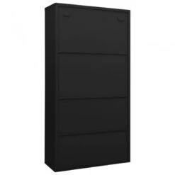 Armadio Per Ufficio Nero 90x40x180 Cm In Acciaio -Garden Home armadio per ufficio nero 90x40x180 cm in acciaio 3