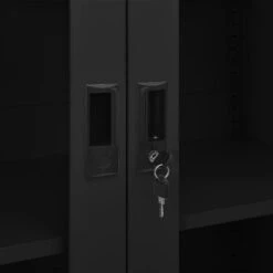 Armadio Per Ufficio Nero 90x40x180 Cm In Acciaio -Garden Home armadio per ufficio nero 90x40x180 cm in acciaio 5