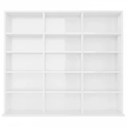 Armadio Porta CD Bianco Lucido 102x23x89,5 Cm In Truciolato 10 Armadio Porta CD Bianco Lucido 102x23x89,5 Cm In Truciolato -Garden Home armadio porta cd bianco lucido 102x23x895 cm in truciolato 3