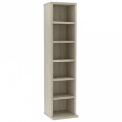 Armadio Porta CD Rovere Sonoma 21x20x88 Cm In Truciolato -Garden Home armadio porta cd rovere sonoma 21x20x88 cm in truciolato 1