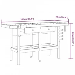 Banco Lavoro Cassetti E Morse 162x62x83cm Legno Massello Acacia 18 Banco Lavoro Cassetti E Morse 162x62x83cm Legno Massello Acacia -Garden Home banco lavoro cassetti e morse 162x62x83cm legno massello acacia 8