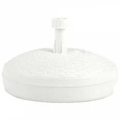 Base Ombrellone Per Sabbia/Acqua 20L Bianca Rattan In Plastica 8 Base Ombrellone Per Sabbia/Acqua 20L Bianca Rattan In Plastica -Garden Home base ombrellone per sabbia acqua 20l bianca rattan in plastica 2