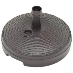 Base Ombrellone Per Sabbia/Acqua 20L Marrone Rattan In Plastica -Garden Home base ombrellone per sabbia acqua 20l marrone rattan in plastica 3