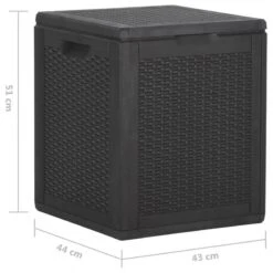 Baule Da Giardino 90 L Nero In Rattan PP -Garden Home baule da giardino 90 l nero in rattan pp 6