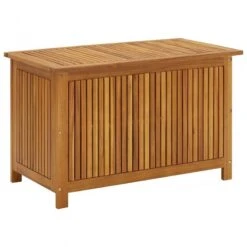Baule Da Giardino 90x50x58 Cm In Legno Massello Di Acacia