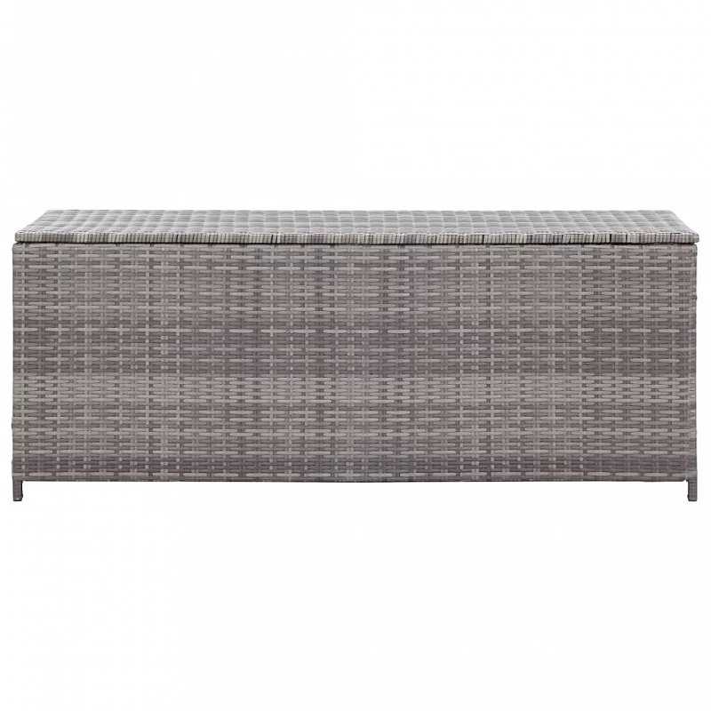 Baule Da Giardino Grigio 120x50x60 Cm In Polyrattan 2 Baule Da Giardino Grigio 120x50x60 Cm In Polyrattan - immagine 2