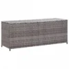 Baule Da Giardino Grigio 120x50x60 Cm In Polyrattan -Garden Home baule da giardino grigio 120x50x60 cm in polyrattan