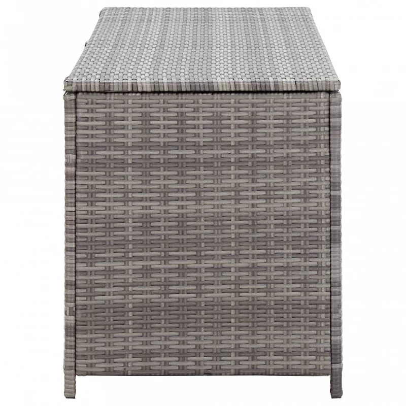 Baule Da Giardino Grigio 120x50x60 Cm In Polyrattan 4 Baule Da Giardino Grigio 120x50x60 Cm In Polyrattan - immagine 4