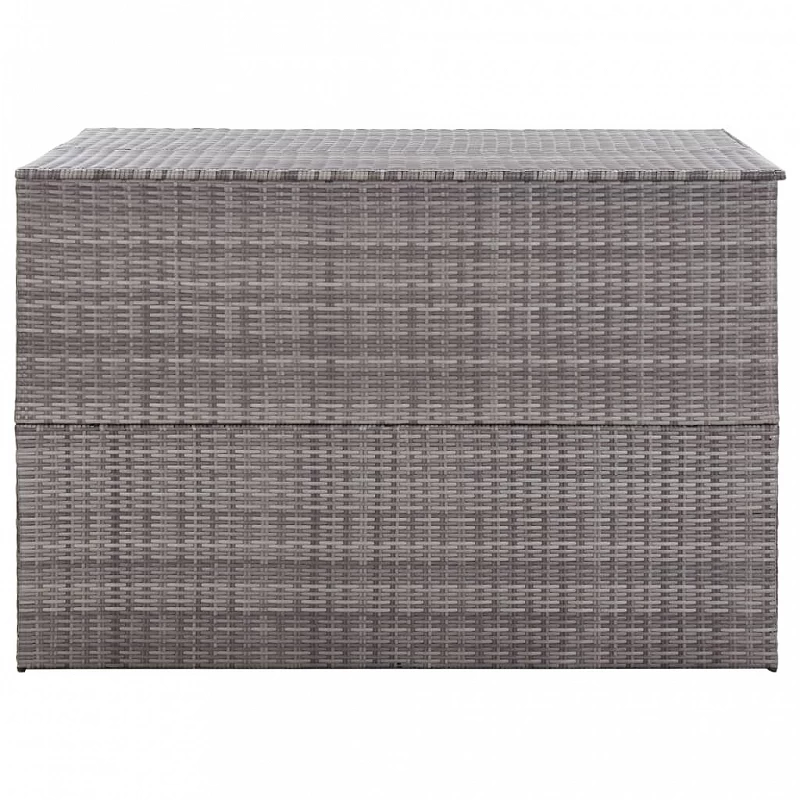 Baule Da Giardino Grigio 150x100x100 Cm In Polyrattan 2 Baule Da Giardino Grigio 150x100x100 Cm In Polyrattan - immagine 2