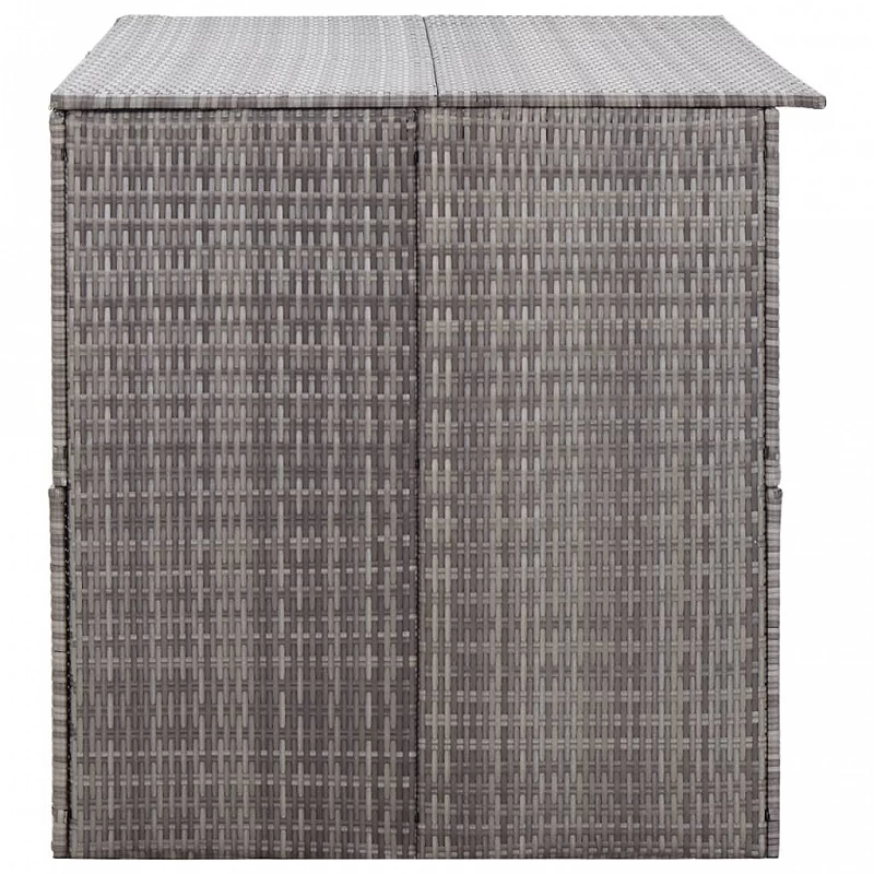 Baule Da Giardino Grigio 150x100x100 Cm In Polyrattan 5 Baule Da Giardino Grigio 150x100x100 Cm In Polyrattan - immagine 5