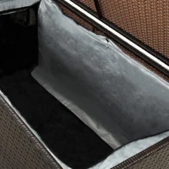 Baule Da Giardino In Polyrattan 100x50x50 Cm Marrone -Garden Home baule da giardino in polyrattan 100x50x50 cm marrone 5