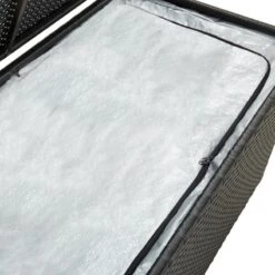 Baule Da Giardino In Polyrattan 100x50x50 Cm Nero -Garden Home baule da giardino in polyrattan 100x50x50 cm nero 3