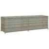 Baule Da Giardino In Polyrattan 200x50x60 Cm Grigio