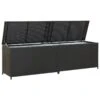 Baule Da Giardino In Polyrattan 200x50x60 Cm Nero -Garden Home baule da giardino in polyrattan 200x50x60 cm nero