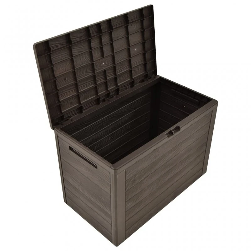 Baule Da Giardino Marrone 78x44x55 Cm 4 Baule Da Giardino Marrone 78x44x55 Cm - immagine 4