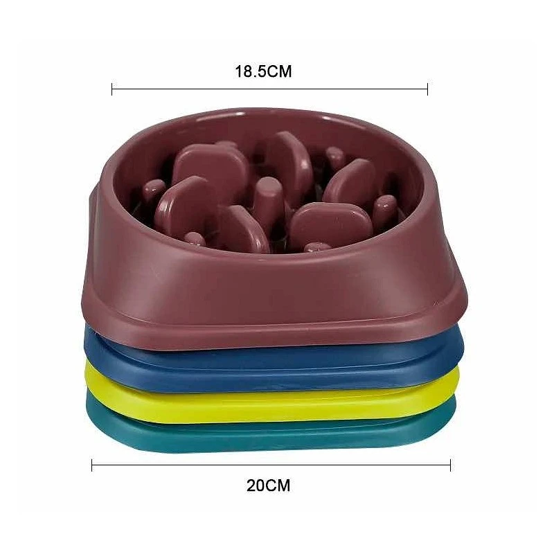 BAUMOOD Ciotola Per Cani Anti Ingozzamento Soffocamento Gialla 2 BAUMOOD Ciotola Per Cani Anti Ingozzamento Soffocamento Gialla - immagine 2