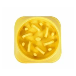BAUMOOD Ciotola Per Cani Anti Ingozzamento Soffocamento Gialla