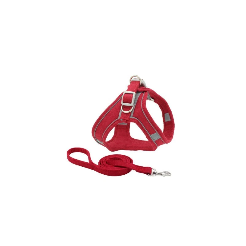 BAUMOOD Set Di Imbracatura E Guinzaglio Per Cani ROSSO TAG.XL 1 BAUMOOD Set Di Imbracatura E Guinzaglio Per Cani ROSSO TAG.XL