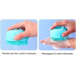 BAUMOOD Spugna Massaggiante Con Contenitore Di Shampoo Per Cani E Gatti -Garden Home baumood spugna massaggiante con contenitore di shampoo per cani e gatti 2