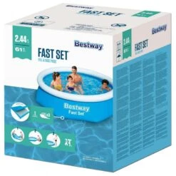 Bestway Piscina Gonfiabile Rotonda Fast Set 244x66 Cm 57265 -Garden Home bestway piscina gonfiabile rotonda fast set 244x66 cm 57265 4